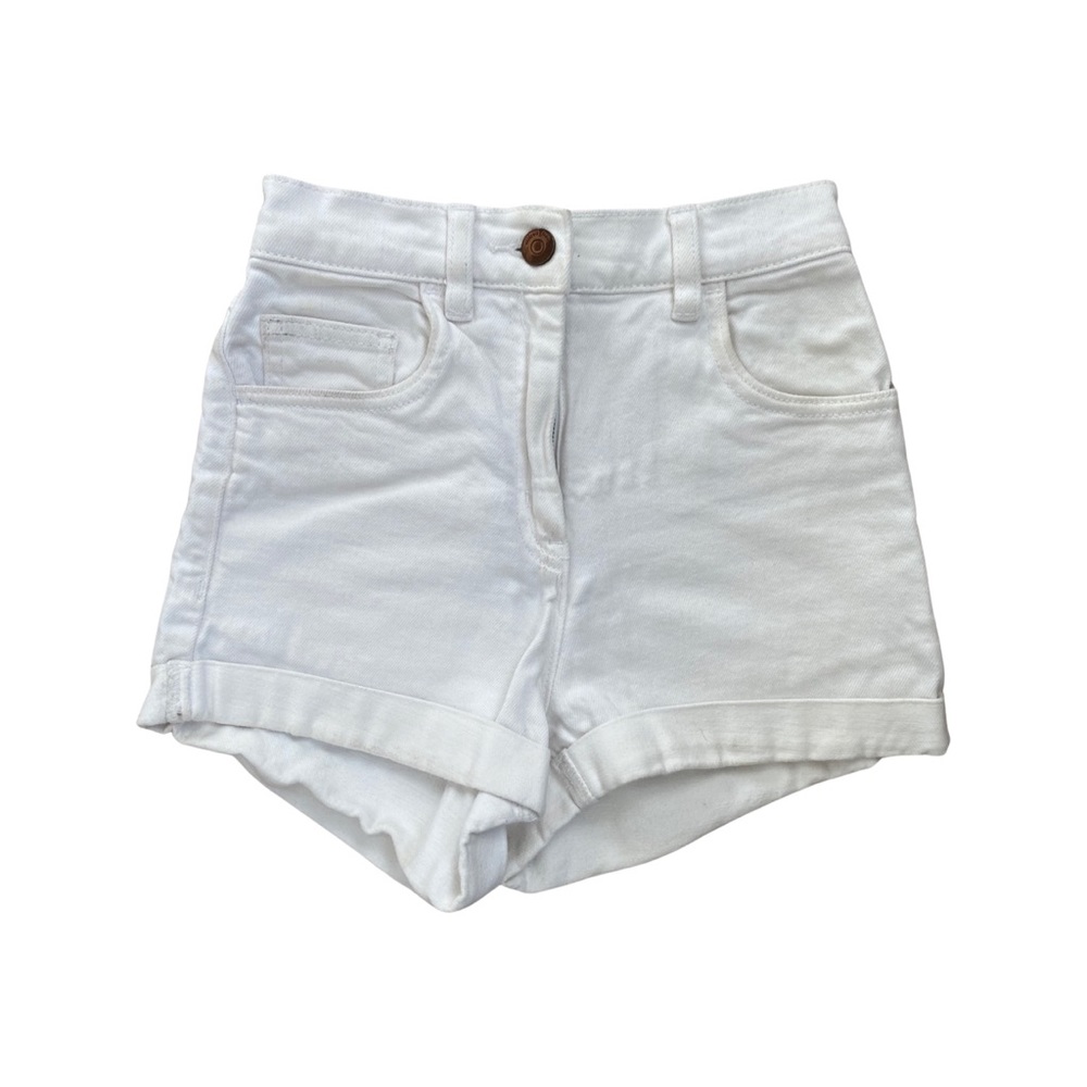 White denim shorts